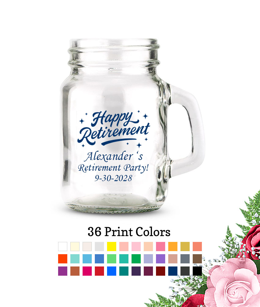 happy retirement retirement party favors small mason jar happy retirement retirement party favors small mason jar