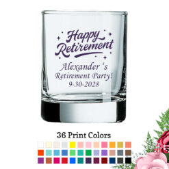 happy retirement retirement party favors votive shot glass
