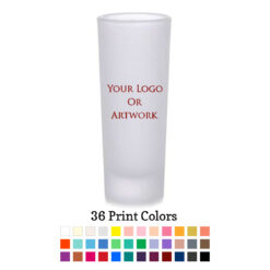 personalized frosted tall shot glass your logo