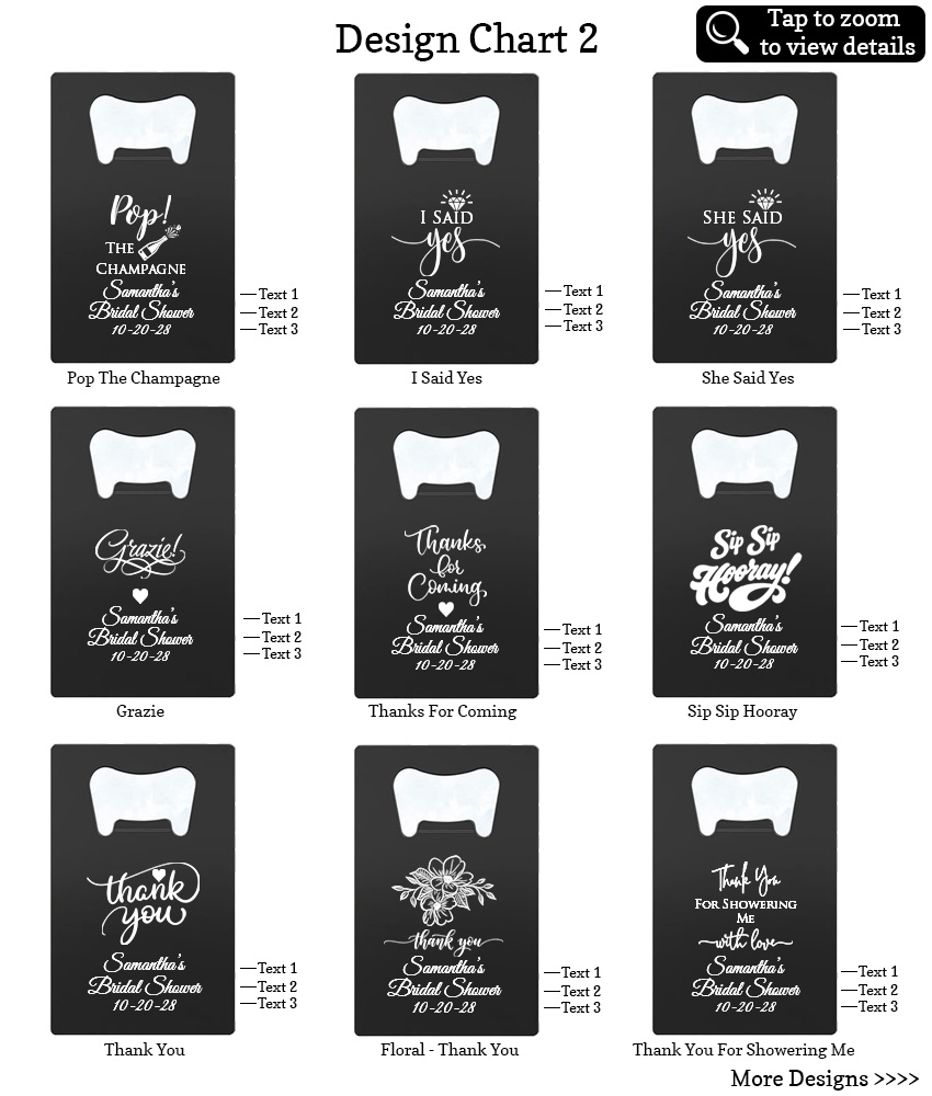 black bottle opener bridal shower favors design chart 2 black bottle opener bridal shower favors design chart 2