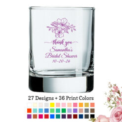 floral bridal shower favors thank you personalized bridal shower favors votive shot glasses