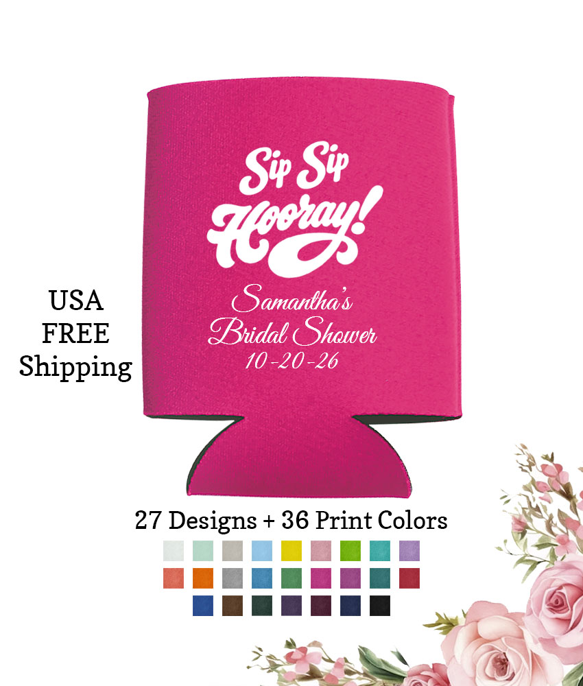 sip sip hooray bridal shower favors koozies beer can coolers for wedding shower sip sip hooray bridal shower favors koozies beer can coolers for wedding shower