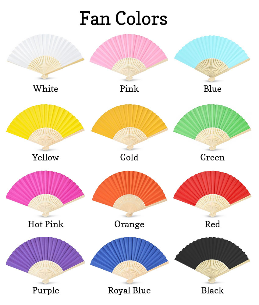 custom paper fan colors custom paper fan colors