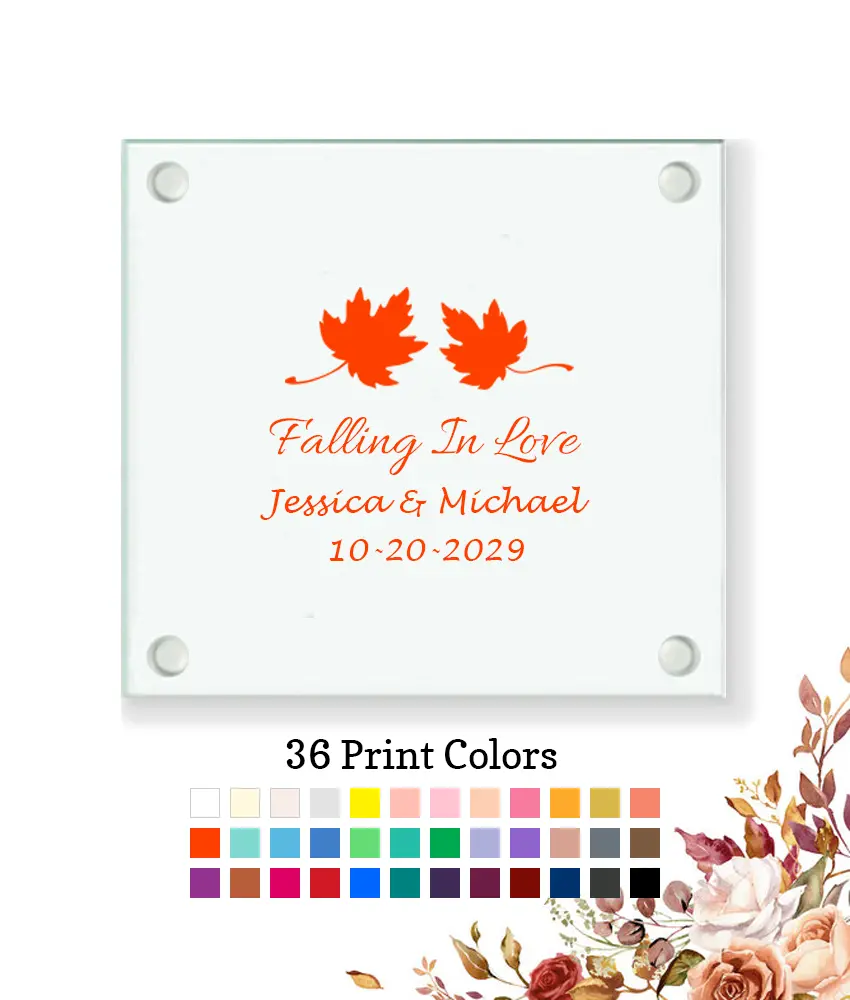 Fall Wedding Coaster Fall Leaves Fall Wedding Coaster Fall Leaves