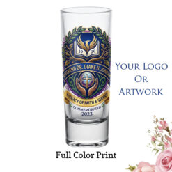 personalized full color tall shot glasses with your logo