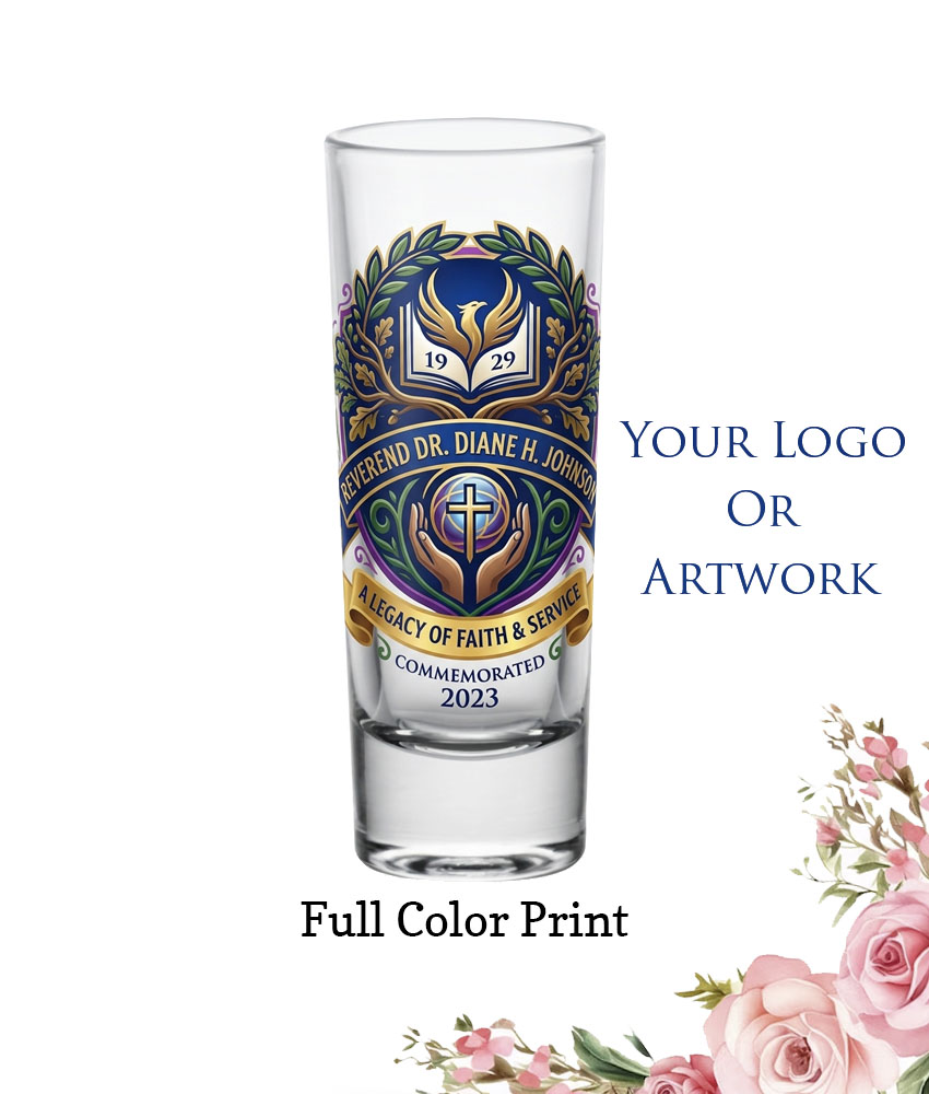 personalized full color tall shot glasses with your logo personalized full color tall shot glasses with your logo